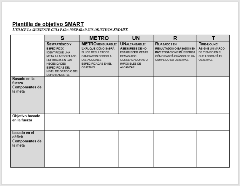 Plantilla Excel Objetivos Smart 2021 Descarga Gratis Images