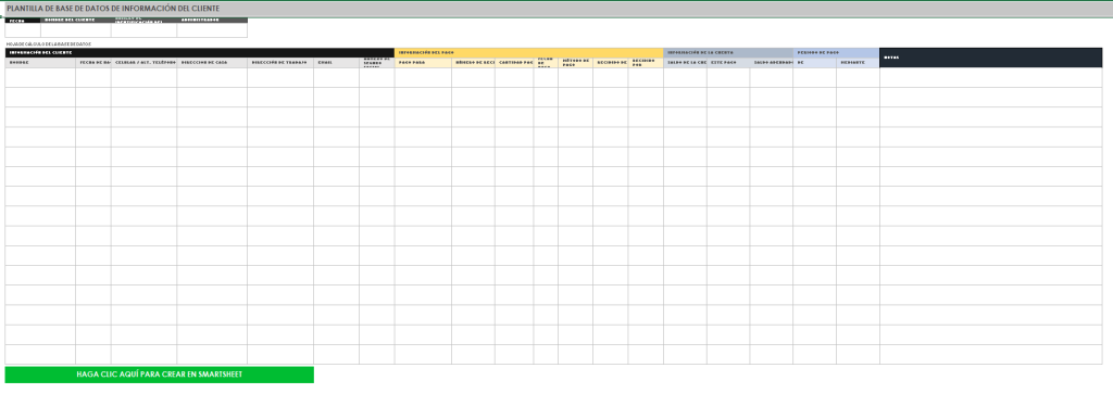Descargar plantilla de ficha de cliente en Excel gratis
